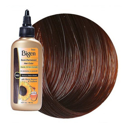 Bigen Semi Permanent Hair Color #WB3 Medium Warm Brown, 3 Oz